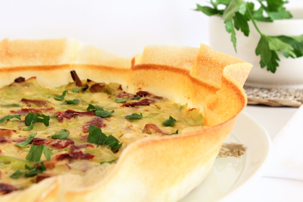 Quiche Façon Brick aux Poireaux et Tofu Fumé : Recette Végétarienne