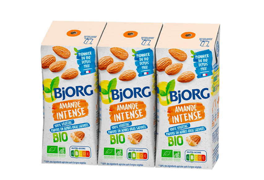 Lait d'amande sans sucre ajouté Bio - BJORG - Carton de 12 briques