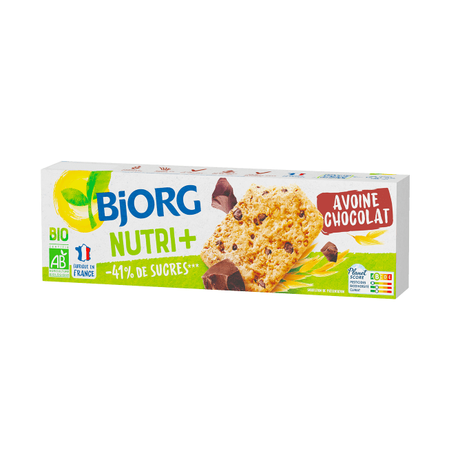 Biscuits nutri + avoine pépites de chocolat 130g - Bjorg