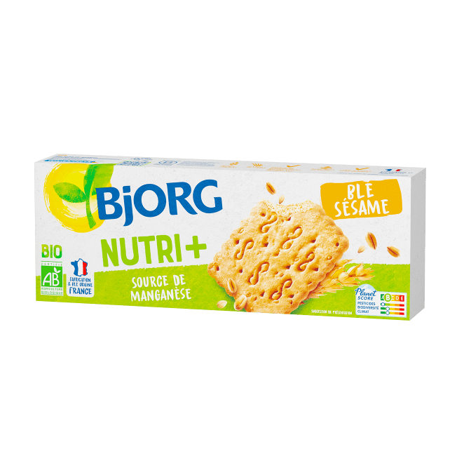 Biscuits bio au blé complet - Sésame - 184 g main image 0