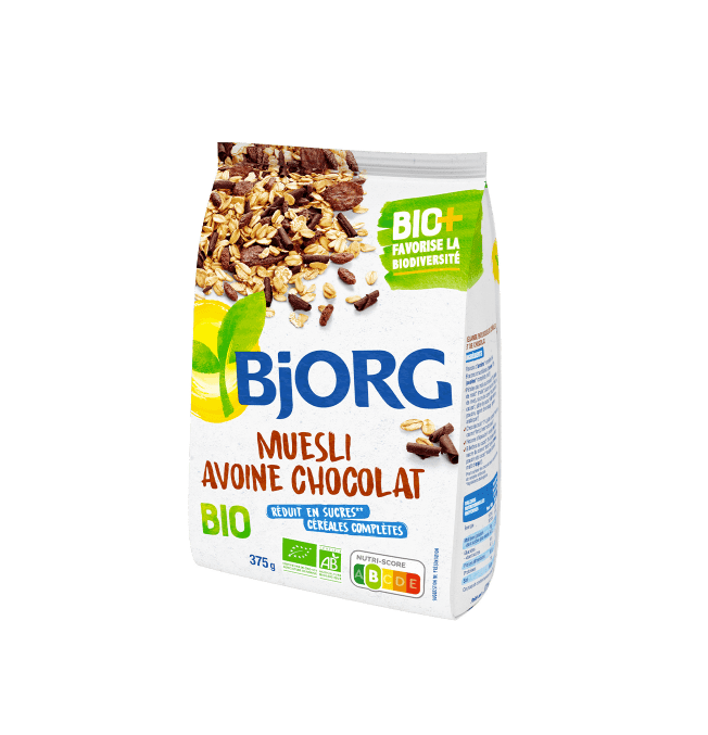 Céréales bio muesli avoine chocolat BJORG : le paquet de 375 g à Prix  Carrefour