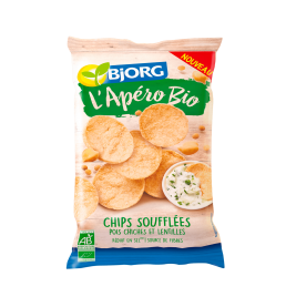 Chips soufflées pois chiches lentilles
