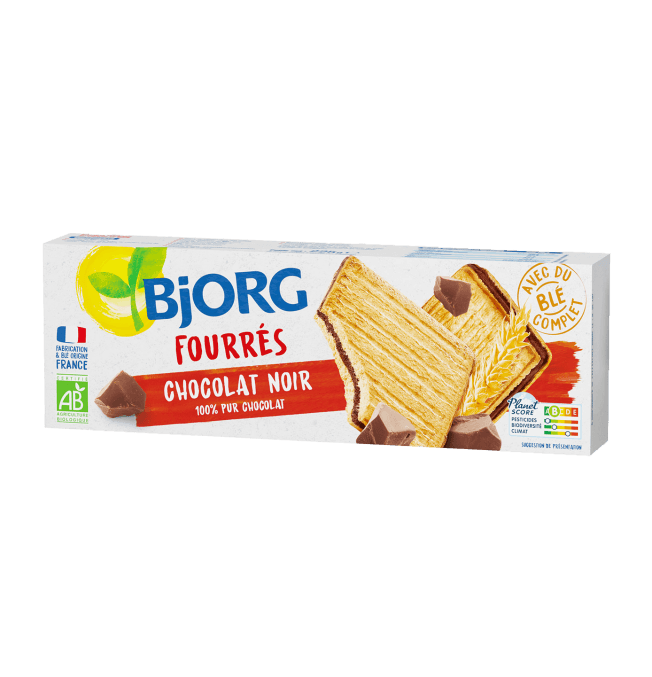 Biscuits Fourrés chocolat noir