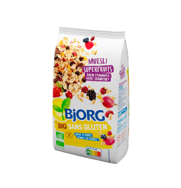 Céréales muesli protéines soja bio sans sucres ajoutés BJORG