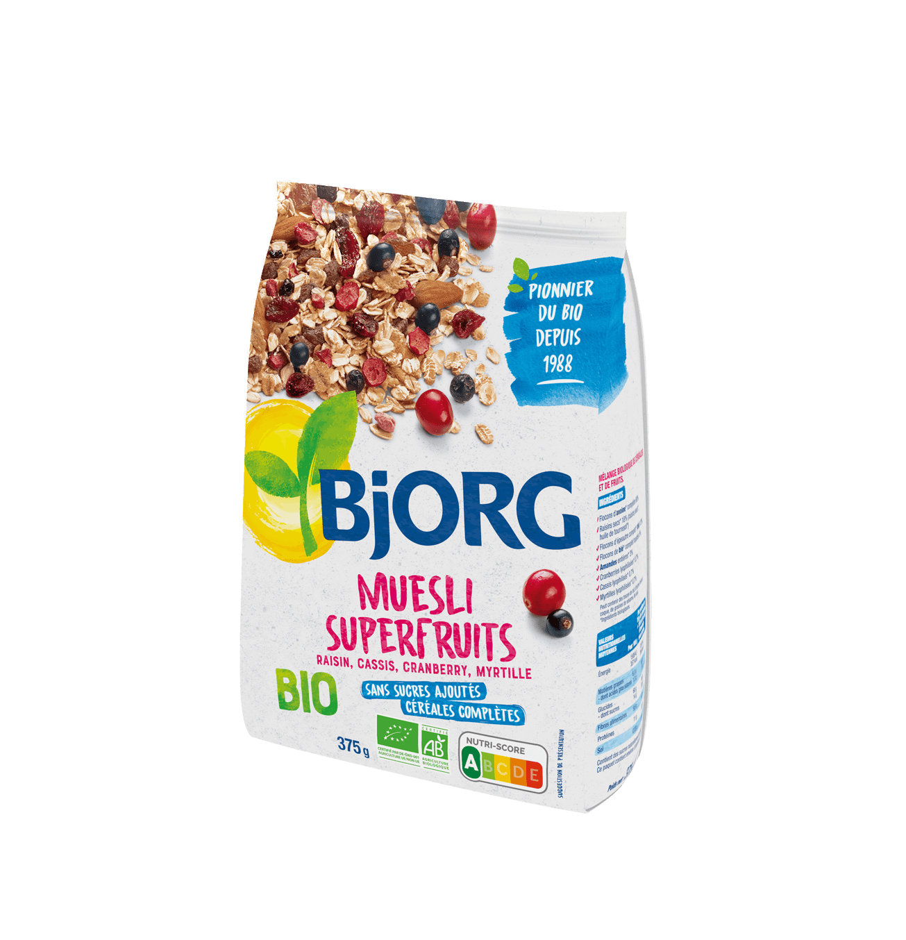 Céréales Muesli Superfruits 375g - Bjorg