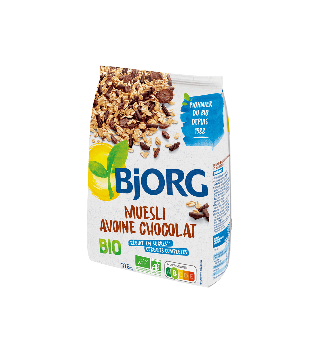 Céréales Muesli Avoine chocolat 375g - Bjorg
