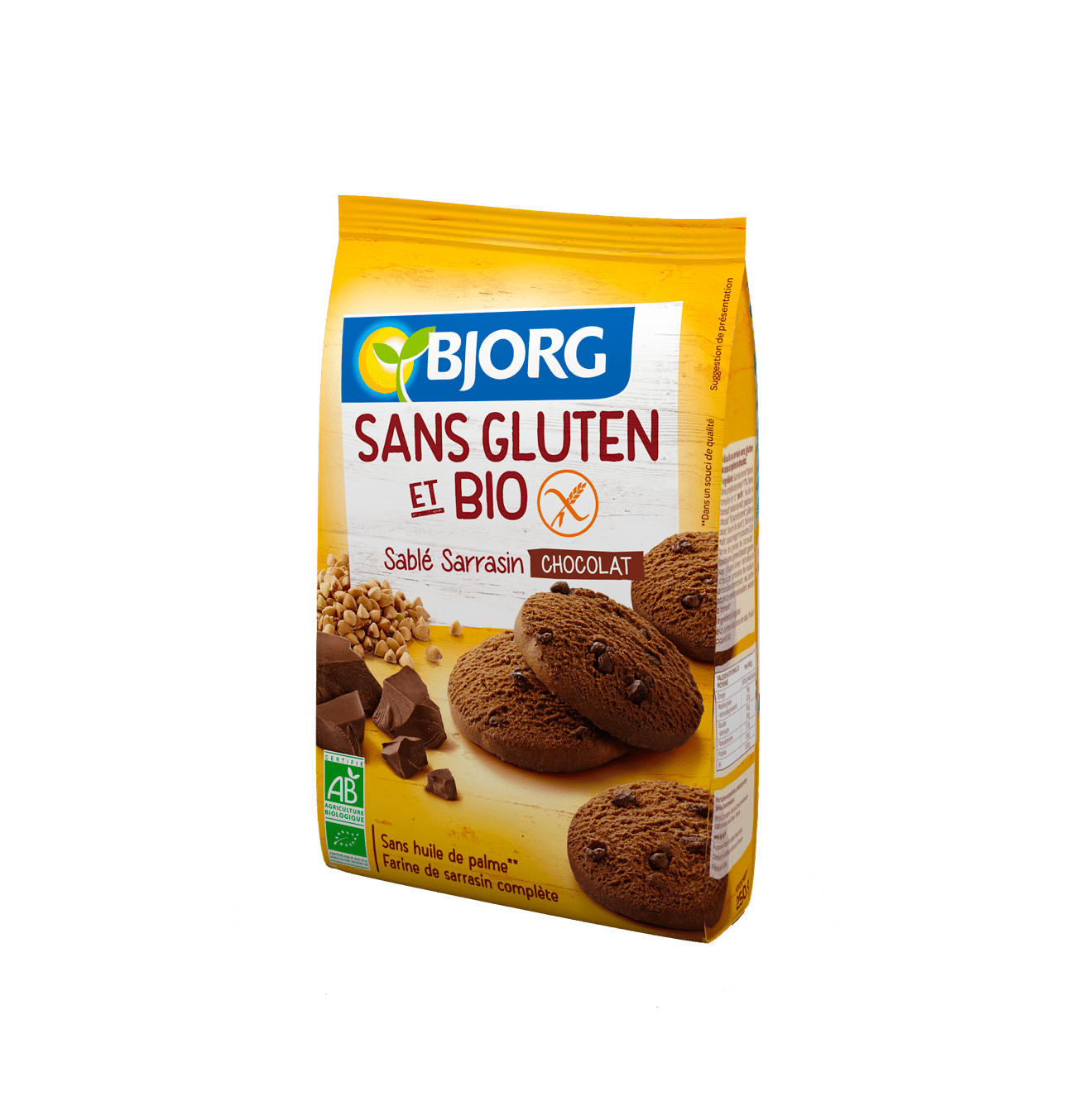 Biscuits Sables Sarrasin Chocolat Sans Gluten 250g Bjorg Biscuits Sables Sarrasin Chocolat Sans Gluten 250g Bjorg