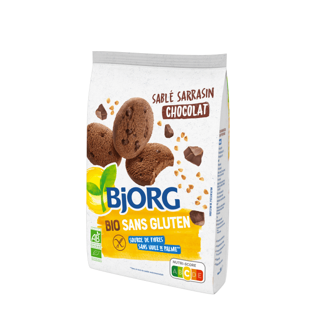 Biscuits Sablés Sarrasin chocolat sans gluten 250g - Bjorg