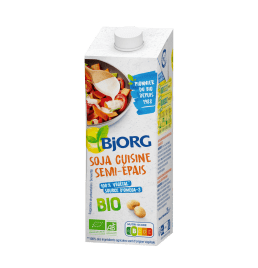 Soja cuisine semi-épais de la gamme Aides Culinaires Bjorg